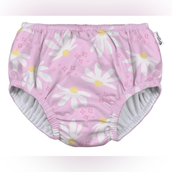 Green Sprouts Eco Pull-Up Toddler/Baby Swim Diaper Pink Daises Size 18-24mos - Picture 1 of 6
